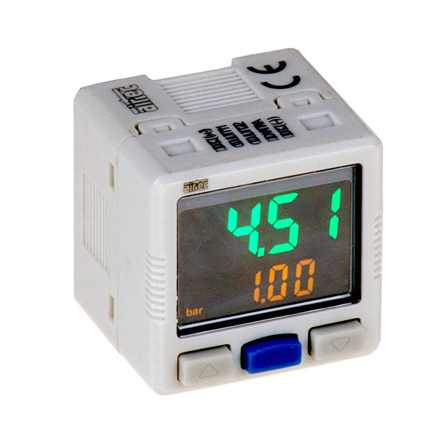 Elektronischer Druckschalter mit LCD-Anzeige